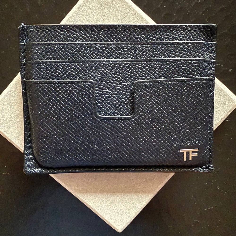 TOM FORD Black Leather Card Holder
